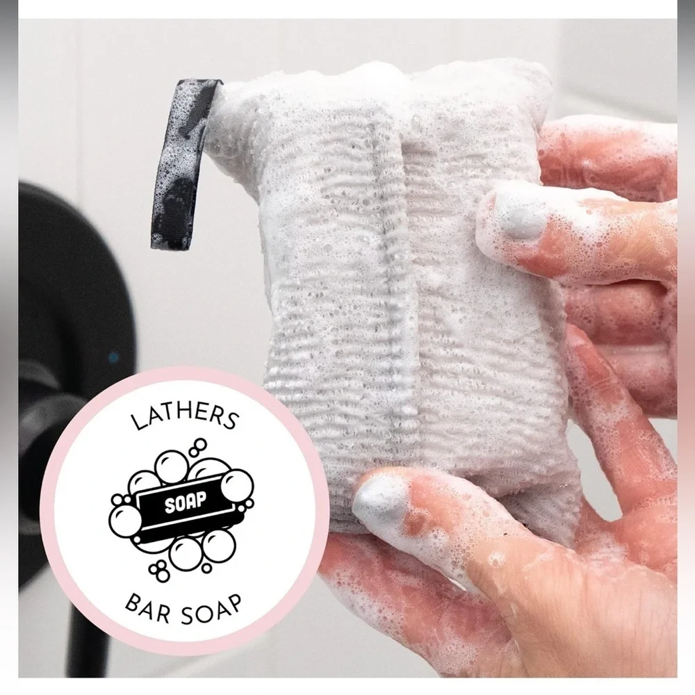 2 Exfoliating Soap Pouches - Gray